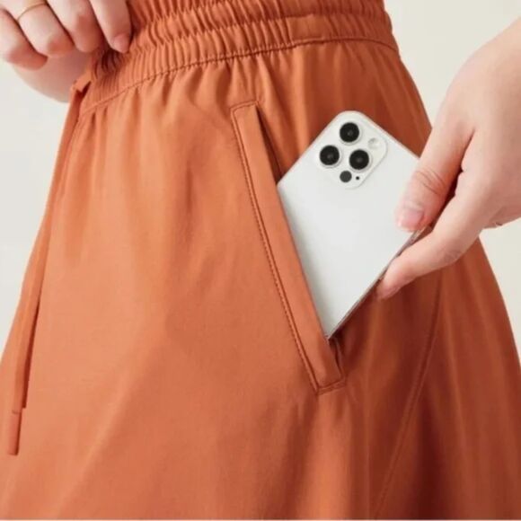 Athleta ARRIVAL Jupe Orange Packable Trave‎ Skirt Plus Size 20 NWT - Picture 4 of 5